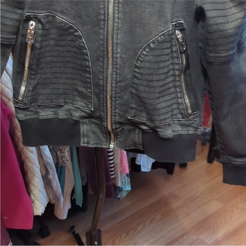True Religion Moto-Style Full Zip Jacket • Gray • Men’s M  ‼️ See last Photo